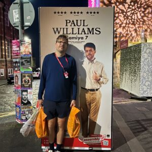 Guy Williams Instagram - The Fringe starts tonight! I was lucky enough to be able to get a photo with one of my favourite comedians Paul!
guywilliams.co.nz for tickets to my shows!
@edfringe