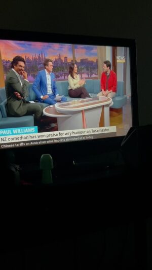 Guy Williams Instagram - “Do not come… it’s no good!” lol. @paulwilliams promoting his show at the @melbcomedyfestival on the mighty @abctv with @mjrowland68, @bridgeyb and @tonaaayy!