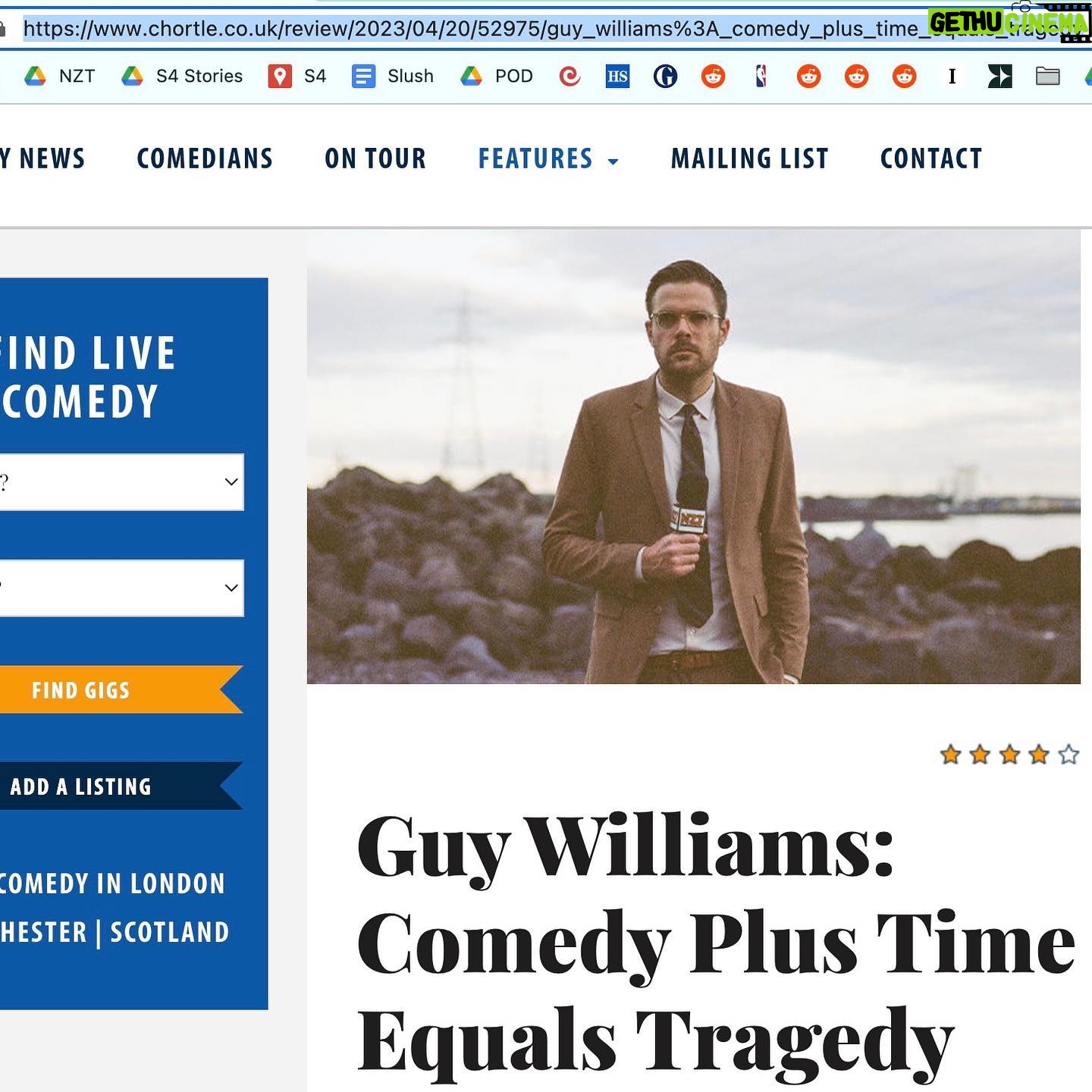Guy Williams - 671 Likes - My show was reviewed twice in Melbourne and it got two 4 star reviews! (outta 5… don’t get smart!) (From The Melbourne Age and Chortle UK)
This was the first time I've ever gotten colonial style star reviews! (Not sure if previous NZ reviews were just giving me 0 stars) but it was a huge boost to my ego… which is arguably already too big so this is probably a bad thing, but as a comedy nerd who’s always read chortle and age reviews from NZ I was thrilled! Thanks reviewers! Hope Ronny doesn’t see this he will take time out of filming a movie to Brazilian jiu jitsu me.
Sydney starts tonight! Auckland Next week. guywilliams.co.nz
