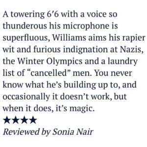 Guy Williams Instagram - My show was reviewed twice in Melbourne and it got two 4 star reviews! (outta 5… don’t get smart!) (From The Melbourne Age and Chortle UK) 
This was the first time I've ever gotten colonial style star reviews! (Not sure if previous NZ reviews were just giving me 0 stars) but it was a huge boost to my ego… which is arguably already too big so this is probably a bad thing, but as a comedy nerd who’s always read chortle and age reviews from NZ I was thrilled! Thanks reviewers! Hope Ronny doesn’t see this he will take time out of filming a movie to Brazilian jiu jitsu me.
Sydney starts tonight! Auckland Next week. guywilliams.co.nz