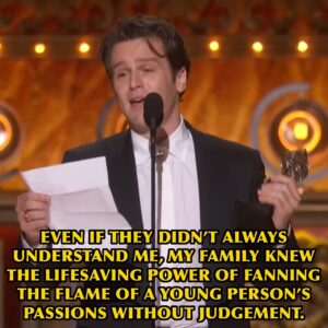 H. Alan Scott Instagram - Happy Pride to Jonathan Groff’s parents. We need more like em!

And no, @hollandvtaylor and @angelinajolie are not Jonathan Groff’s parents, but I’m sure they’d love to be. 

©️ CBS/Tony Awards
.
.
.
#jonathangroff #tonys #tonyawards #merrilywerollalong #pride #lgbt #lgbtq #meme #memes #quote #quotes #fyp