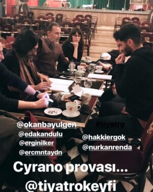 Hakkı Ergök Instagram - Cyrano de Bergerac provalarından #tiyatrokeyfi  @kemalbasar @okanbayulgen @edakandulu @nurkanrenda @ercmntaydn