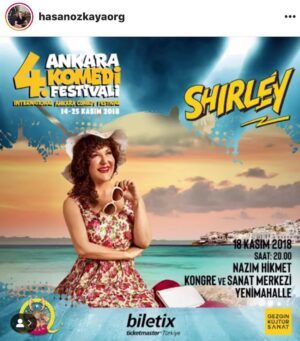 Hakkı Ergök Instagram - Shirley, Ankara Komedi Festivali’nde.
@hasanozkayaorg @sumruyavrucuk #ankarakomedifestivali