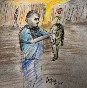 Haluk Piyes Instagram - What was a lie, they made real…
Stop burnin humans..
Stop the m@ssacr on kids… 
Stop b0mbing safezones…

R@f@ 
#save #children 

 @yassindraws