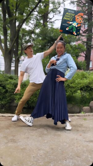 Harry Shum Jr. Instagram - Swirl, dodge, whoosh, hot, dance! We had an absolute blast creating these dance moves with Xia! Join us as we dance through space with Martee in our new children’s book, “Martee Dares to Dance,” available for preorder now! As first time children’s book authors, we’re excited to share our unique twist- we’ve combined exploring space and dance, in hopes that kids can find joy and self confidence in doing their own unique dance moves. ✨🪐🛸👽✨ @gloobooks  Illustrated by: @biancaaustria  #KidsBooks #DanceMoves #SpaceAdventure #MarteeDaresToDance #ChildrensBook #PreorderNow #DanceWithUs #AlienDance #FamilyFun #StoryTime #BookLovers #KidsLit #BookLaunch #DanceParty #Imagination #CreativeKids #MomLife