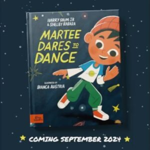 Harry Shum Jr. Instagram - We are beyond excited to announce that we’re writing a children’s book together! 🎉 @shelbyrabara and I have been brewing this idea for a long time over countless cups of coffee, and now we’re ready to share our love for dance that will hopefully inspire kids to embrace the way they move in this world. 🕺💃
We’ve had the incredible opportunity to collaborate with our amazing illustrator, @biancaaustria and the fantastic team at @gloobooks 🙌 Here is a sneak peek of the cover (which hasn’t even been printed yet) because we just couldn’t wait to share it with you all! 📚🎨 Stay tuned, as you’ll be able to pre-order soon! 🚀✨#MarteeDaresToDance #childrensbook #dance