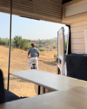 Harshvardhan Rane Instagram - #Campervan ke andar cycle rakhne ka sapna 💭

#SmallDreams 
छोटे सपने