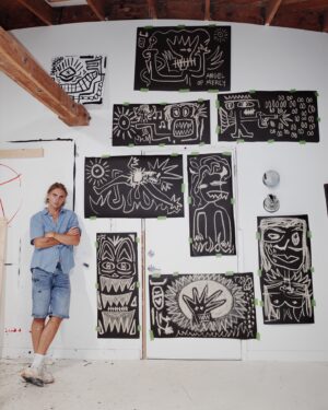 Hart Denton Instagram - Oilsticks on heavy paper. Blasted one song on repeat while making these. Come on, woman, come