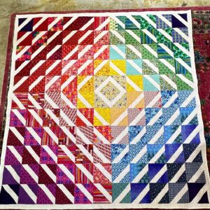 Harvey Fierstein Instagram - Wm Rue, a wonderful designer, sent me some of his fabrics and this is what I've made of them (with a few additions from my stash). I love it. And it's great on a bed.