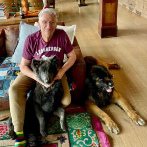 Harvey Fierstein Instagram - Sweet Joy Hermalyn visited yesterday and snapped this of me and the boys.