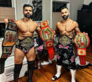 Harvinder Sihra Instagram - Our Panjabi Brothers Gurv & Harv Sihra 💫 
These brothers have proved over the years that they can hang with anyone 💪 #singhofthering 

@harvsihra 

#harvsihra #gurvsihra #wwe #aew #roh #sihrabrothers #bollywoodboyz #wrestling #wrestlers #thewrestlingclassic #punjabiwrestling