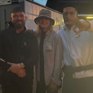 Helle Thorning-Schmidt Instagram - So happy to bump into these two fabulous and charming artists after their outstanding performances on @smukfest Somehow they and @charli_xcx became the soundtrack to our Ibiza summer. Imagine all the beautiful sing-along😎Thank you for the music @gilliangilo and @kesi ❤️❤️