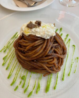 Henri Alén Instagram - Great trattoria👌🏻

Had a nice lunch in @trattoriatritapepe . Super good service, loads of local wines from Abruzzo and food to remember. Black spaghetti made out of fermented garlic and stracciatella, Salumi and cheeses were really special and artesan style. Local lamb with nice fat and well prepared. Everything was cooked to perfection with top ingredients. This is what makes good restaurant excellent! 

#Abruzzo #mangia #pranzo #loma #italia #bene