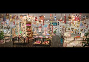 Henry Wong Instagram - Gates of Shell set interior design director: @david_soren Production Designer: @shannonjeffriesart & Chris Zibach original design by @seb_piquet #props #paramount  #animation #visualdevelopment #conceptart #art #artistoninstagram #crabs #hermitcrab #jerseyshore #beachtrash #nickelodeon #undertheboardwalk #paramountanimation #shell #artdaily #artoftheday #artist
