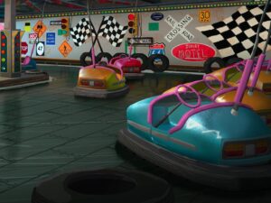 Henry Wong Instagram - Bumper cars! director: @david_soren Production Designer: @shannonjeffriesart & Chris Zibach original design by @seb_piquet #props #paramount  #animation #visualdevelopment #conceptart #art #artistoninstagram #crabs #hermitcrab #jerseyshore #beachtrash #nickelodeon #undertheboardwalk #paramountanimation #shell #artdaily #artoftheday #artist #storm #trash #beachtrash #throwbackthursday