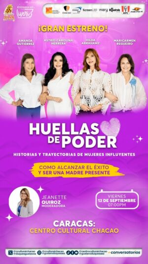 Hilda Abrahamz Instagram - Indiscutiblemente las experiencias nos hacen crecer, aprender, nos ayudan a desarrollarnos como individuos y este 13 de septiembre tendrás la oportunidad de escuchar grandes lecciones de vida de la mano de Hilda Abrahamz @hildaabrahamzoficial , Astrid Carolina Herrera @astridherrera84 , Amanda Gutiérrez @amandagutierrezpadron y Maricarmen Regueiro @maricarmenregueirooficial ✨✨✨✨✨

Romperán la 4ta pared para responder sus preguntas en una sesión especial 😁✨✨✨✨✨

¡Historias que te dejarán @huellasdepoder 💜

 📆 viernes 13 de Septiembre en la Sala Teatro  07:00 p.m.

🟠Valor de las entradas: $10, $15, $20, $25 y $30.

️🎟 Adquiere tus entradas en nuestras taquillas, las de Cinex (@cinexve), o en www.liveri.com.ve (@liveri.ve).

@alcaldiachacao
@gustavoduquesaez
@duquescritor
@Hildaabrahamzoficial
@Amandagutierrezpadron
@maricarmenregueiro
@astridherrera84
@jeanettequirozc 
@danielagrate

Fotografía @guillefelizola ✨✨✨✨✨

#Teatro #Cultura #Chacao #CentroCulturalChacao #Mujeres #feminismo #conversatorio #EmpoderamientoFemenin