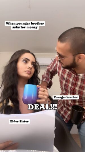 Himanshi Parashar Instagram - Deal closed!🤓😆
.
#littlebrother #longtimedue