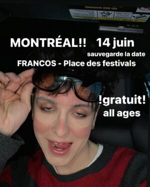 Hubert Lenoir Instagram - Montréal: 14 juin mon plus gros show à vie. GRATUIT, all ages. Amenez tout le monde ! Je donne 3 t-shirts de merch à la personne qui trouve le moyen de tagger le plus de monde dans les commentaires.