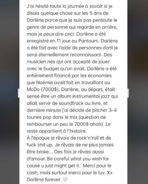 Hubert Lenoir Instagram - Darlène a eu 5 ans aujourd’hui xx