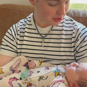 Iain Armitage Instagram - I finally got to meet my brand new niece! I spent time with Montana and Jenna’s sweet baby and she’s beautiful! I’m not at all biased but she’s the smartest, sweetest, most adorable human and I’m proud to be her Uncle Iain. Montana is getting ready to start filming his new show and I couldn’t be happier for him and his beautiful family. Note- I don’t  usually sing Soft Kitty to babies but I’m learning that they genuinely seem to like it. Have you soothed your baby with this song?! Congratulations, Montana and Jenna and welcome to the world, Emma Rae Jordan! You are very, very loved! ❤️