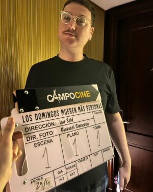 Iair Said Instagram - Primer día de rodaje de mi nueva película
“Los domingos mueren más personas” @losdomingosfilm

Con @rita.corteseok @julianagattas @antoniazegers y un hermoso elenco!

Gracias a las productoras
@campo_cine 
@patagonikfilms 
@disparte_ 

Productoras asociadas
@mygosh.co 
@pimientafilms 

Y a todas nuestras familias y amigos que están dándonos amor, ayuda y paciencia 

Espero que les guste 💙