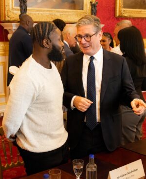 Idris Elba Instagram - Today at Clarence House His Majesty The King and Prince’s Trust alumnus @IdrisElba met with young people to discuss the impact of youth violence and the need to create more positive opportunities for young people.

HM The King and Idris Elba discussed The Elba Hope Foundation and the impact of their recent ‘Don’t Stop Your Future’ anti knife crime campaign which addresses the rising issue of knife crime among young people. Included in discussion were young people from several youth organisations, as well as the Prime Minister, Sir Keir Starmer. 

@ElbaHopeFoundation and The Trust share a joint ambition of supporting and developing opportunities for young people who face employment barriers, both in the UK and around the world.

Elba Hope Foundation and The Trust in the UK are thrilled to have partnered to provide exciting new opportunities for young people in the Manchester area. The courses on offer under the ‘Creative Futures’ banner give young people the chance to develop their self-confidence and practical skills while gaining industry knowledge, inspiring the next generation of young people into jobs in the creative industries.

At the same time, the Elba Hope Foundation has also partnered with @KingsTrustInternational to elevate its work in Sierra Leone by delivering education and employability initiatives, including a focus on closing the digital skills gap to create better futures for young people. Visit the news section on our website for more details. Link in bio. 

#IdrisElba #CreativeFutures #ElbaHopeFoundation #DontStopYourFuture #Manchester #SierraLeone