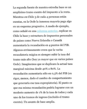 Ignacio Briones Instagram - Reforma tributaria y una verdad incómoda:  tenemos una base tributaria estrecha que hemos evitado ampliar dado que es impopular. ¿Resultado? Cada vez que se busca recaudar, sobrecargamos la tasa de quienes ya pagan. 

Es nuestra trampa tributaria. Comparto columna.
