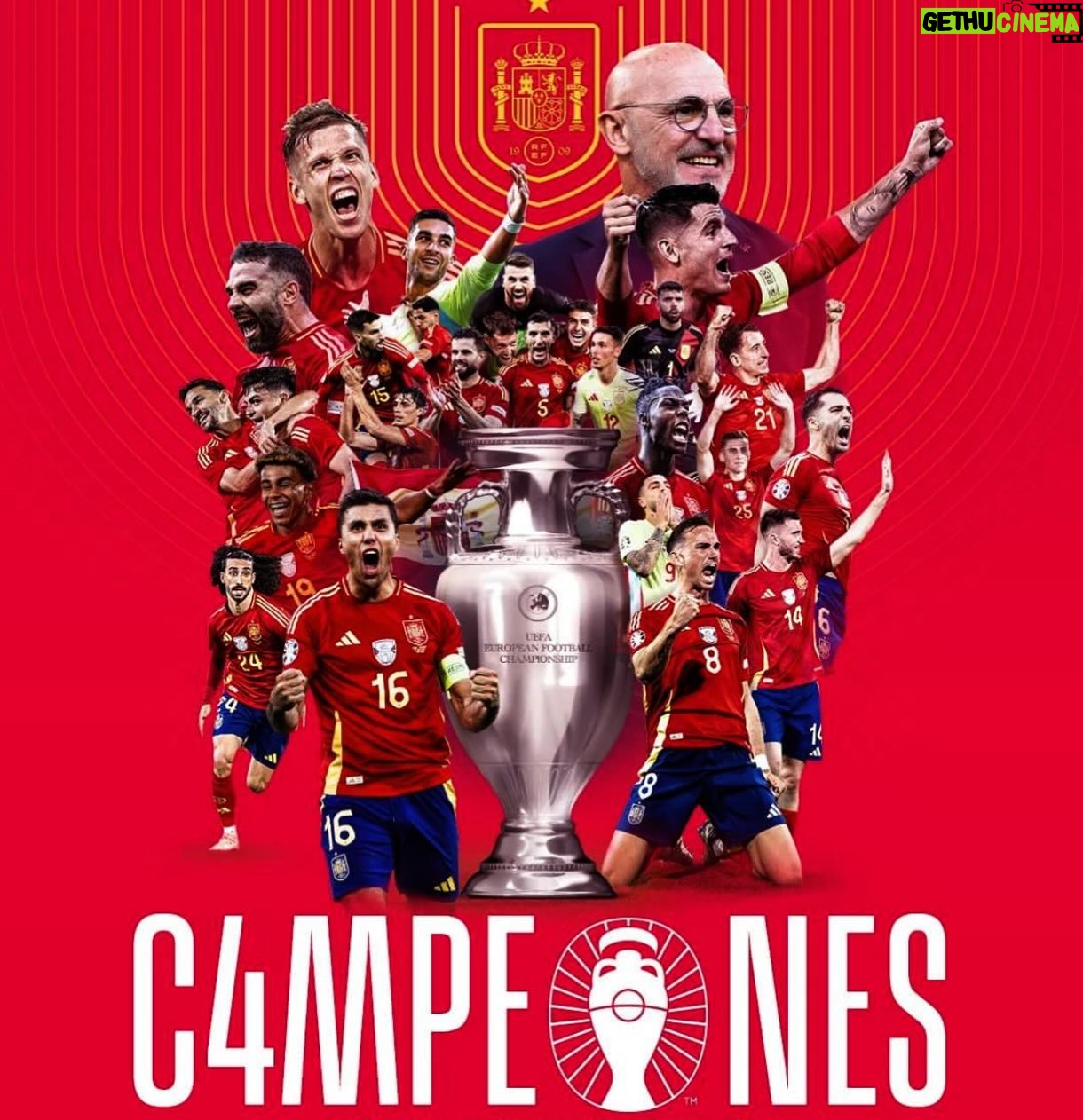Iker Casillas - 116.5K Likes - Enhorabuena!!! CAMPEONES DE EUROPA!!! Olé @sefutbol !!! 🏆🏆🏆🏆🇪🇸