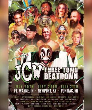 Insane Clown Posse Instagram - WHO'S PULLING UP TO JCW'S THREE TOWN BEATDOWN TONIGHT LIVE AT THE @CROFOOT IN PONTIAC, MICHIGAN? (DOORS 6:30 PM) 

TICKETS ARE STILL AVAILABLE AT THE DOOR

🔗 https://fanlink.tv/3TB 🎟 (LINK IN BIO) 

● @juggalochampionshipwrestling

#Insaneclownposse #violentj #prowrestling 
#juggalochampionshipwrestling #jcw #juggalo