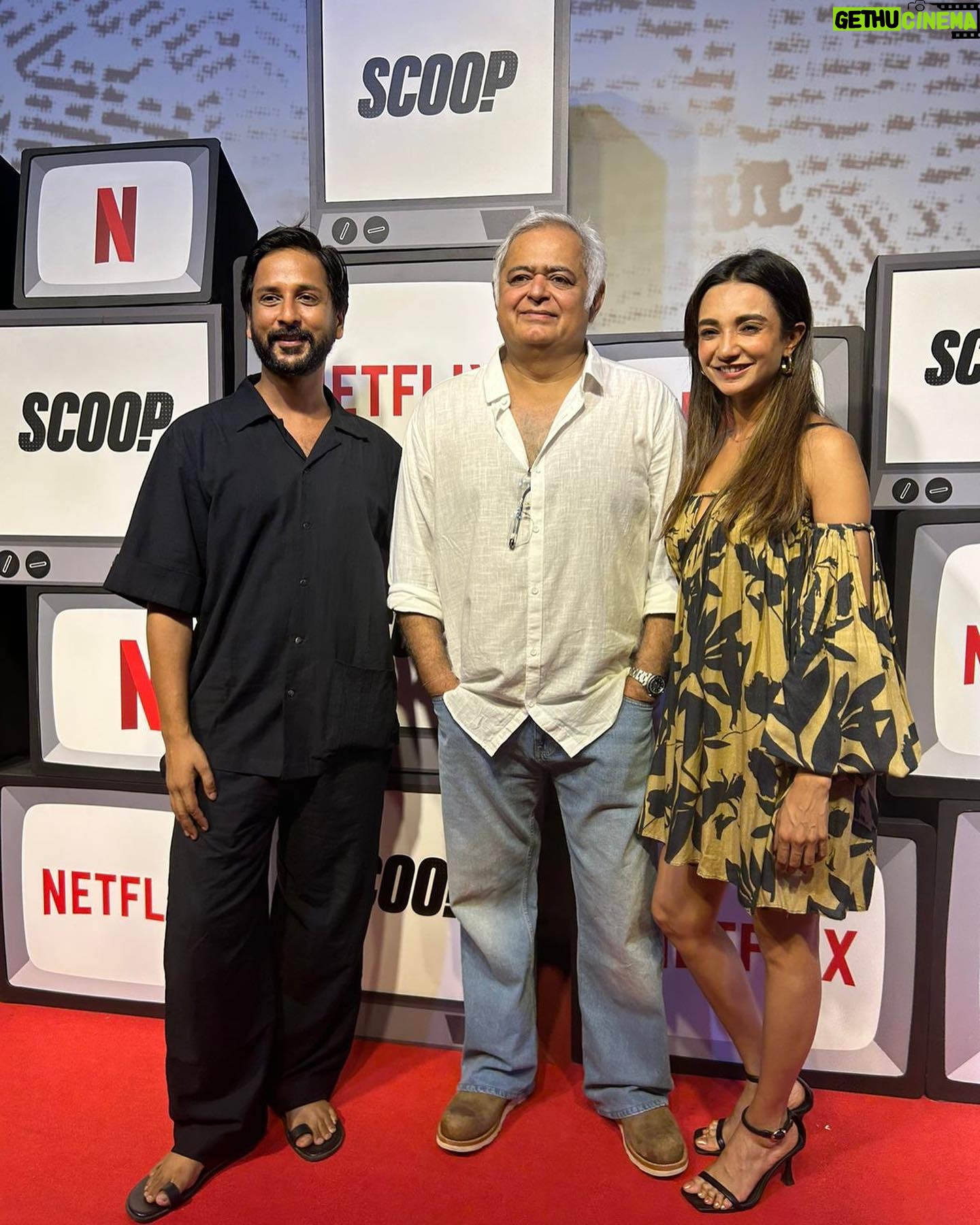 Ira Dubey - 1.6K Likes - SCOOP premiere last night! With the bossman @hansalmehta and the Jessica to my Oscar, my love @iradubey
#Scoop streams on @netflix_in tomorrow!
Wearing @deetahome (loooove it)
Ira is wearing : @deme_love_
HMU : @vanity_rose_india