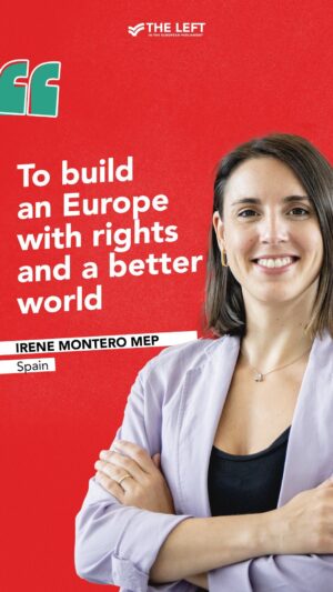 Irene Montero Instagram - Our candidate for the Presidency of the European Parliament @i_montero_ makes it very clear:

we need a Europe that stands for peace, anti-fascism, anti-racism, feminism, social and climate justice.

¡Vamos Irene!

#YoConIreneMontero