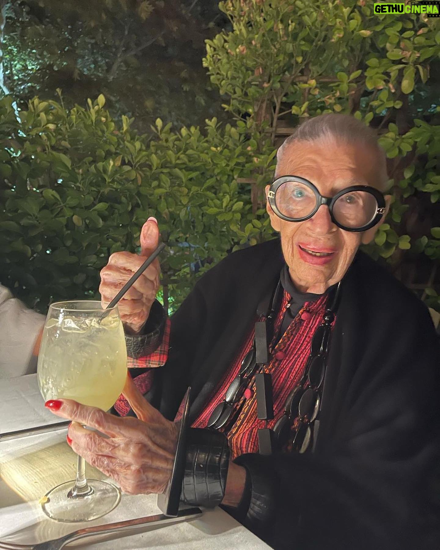 Iris Apfel - 220.4K Likes - I've been told this is called a "photo dump" of my birthday celebrations š„³ 1ļøā£0ļøā£1ļøā£ š„³
