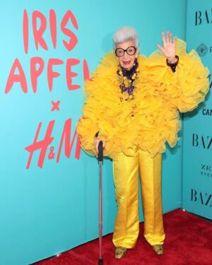 Iris Apfel Instagram - Hear, hear… my @hm collection made one whole year! 🌈🌟🧿💛 #IrisApfelxHM