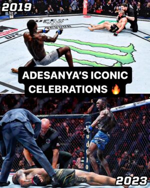 Israel Adesanya Instagram - Israel Adesanya’s celebrations after winning the UFC undisputed middleweight title were ICONIC 🏆😤

Will he add another title win and celebration at #UFC305? 👀