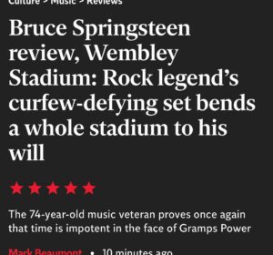 Ivo Graham Instagram - Bruce gave us everything we asked for last night. A rock and roll masterclass and an emotional sledgehammer. Meet you brother and sister on the other side ❤️