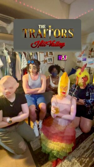 JJ Niemann Instagram - agreeing to play The Traitors at your workplace is agreeing to wreak havoc. do it at your own risk. 🫡
•
•
•
•
•
#thetraitors #traitors #backstage #broadway #work #workplace #job #game #games #actor #musical #theatre #theatrekid #bts