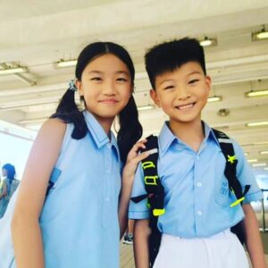 Jack Wu Instagram - 兩位胡小朋友。。
#開學喇
#Jacey妹妹 #波爺