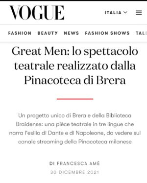 Jacopo Rampini Instagram - Thank you to @vogueitalia and @realvistodame for this interview on “Great Men”, the filmed theatrical performance produced by @pinacotecabrera available TODAY on #breraplus 
Link to the full article by Francesca Amé in my bio. 

(Photographed in Milan by @leobert )