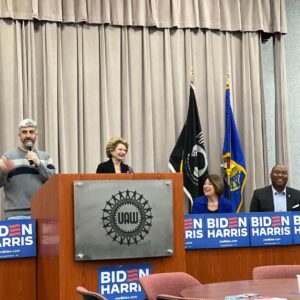 Jaime Harrison Instagram - Joined Senators @debbiestabenow and @amyklobuchar to fire up voters and turn out the vote in Michigan ahead of the presidential primary on Tuesday!

You know what to do folks: go vote and make your voice heard!!