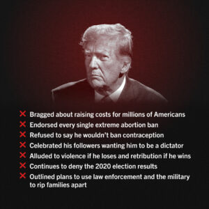 Jaime Harrison Instagram - Trump is as dangerous and unhinged as ever—and, moreover, unfit for the office of president. 

Here are only some of the outrageous things he’s been saying: