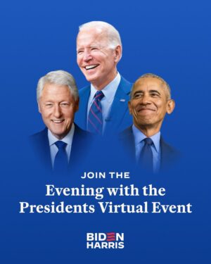 Jaime Harrison Instagram - I’m so excited to see Joe Biden, Barack Obama, and President Bill Clinton on stage together for a discussion about what’s at stake this November!

You won’t want to miss this, folks, so chip in now at the link in my bio to join us.