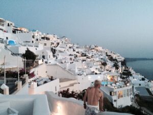 Jake Lacy Instagram - Santorini at dusk. What a dream.
