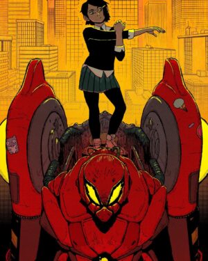 Jake Wyatt Instagram - Cover for a new Peni Parker x SP//dr thing. The cover is my only involvement, but I'm excited to read it!