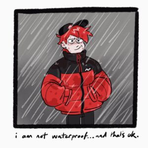 Jamie Hensley-Davies Instagram - deep thoughts from a recent walk.

#idohaveawaterproof #butitsbooorriiinngg #stupidsexypuffer