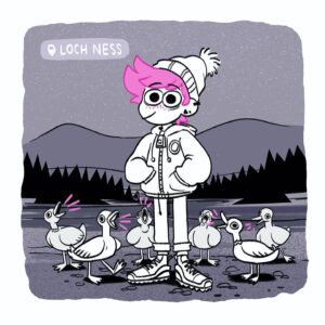 Jamie Hensley-Davies Instagram - went to Scotland. many ducks were admired. 

#lochness #ducks #wowrightmeow #scotland #doodle