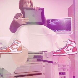 Jamie Lee Instagram - There she is, trying to finish a pilot during an ultrasound appointment. Took a pregnancy test in the bathroom of Showrunner training to make sure the trigger shot for the egg retrieval worked (pt is how you measure that.) Got three hormone shots while my screen was black on a zoom call. All in the past week. Not a complaint. Not a point of pride. Just a sweet lil’ “oh right!” that sometimes women do a lot of stuff while doing a lot of other stuff and we don’t even necessarily mention it. But I do!!!!! You think a fashionista with these sick ass kicks doesn’t go full brag-gle rock? Christ, what even is that pun. I should delete it. Eh nah I’ll keep it. #FreezingEmbryos
