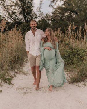Jamie Otis Instagram - These twins have absolutely been worth the wait.🙏🤰👶👶🙏 These are some of the last photos we’ll have as a family of FOUR - we’re doubling up on our kiddos VERY SOON!❤️🤗❤️

I have been holding my breath this whole pregnancy. I’ve never gotten pregnant and actually had a healthy pregnancy first time while trying to conceive.

Before I had our daughter I lost our first born son, Johnathan.👼Before I had our son, I lost two early pregnancies👼👼 … so this pregnancy going so smoothly has been a shock and an immense blessing!🙏🙏🙏

BUT BOTH OF THESE BABIES STUCK AND HAVE GROWN SO STRONG AND HEALTHY!🥹🙏 I feel so, so thankful! And I’m giving God allll the glory!💯🙏❤️ #iykyk ☺️

This weekend @doughehner and I go on our baby moon! 🏖️👙

We’ve had it planned for a while now and I wasn’t sure we’d make it without delivering first - but these boys are snuggled inside me so nicely!☺️ I had a doc appointment yesterday (on stories) and they both look GREAT still! Thank the good Lord!!🙏🤰

We got our double stroller in, high chairs and more baby stuff … it’s feeling more and more real each day!🙏
I can’t believe it!! I’m really going to be a mommy to FOUR angels on earth!🥹

PS Our photographer @feedlebeephotography blew me away with these pics!🥹 She sent me a sneak peek of some of our maternity photos and I’m so in love with each pic! I’ll share some more on stories today! I can’t wait to get them all back!💕 ALSO, she brought a pop up tent so I could change right there on the beach. She made extra time bc she knew I wanted to wear a few dresses! I was able to change into 3 dresses!!🙏🥹 Can’t wait to show you when I get them all!🥰

#thirdtrimester #pregnantwithtwins #33weekspregnant #pregnancyjourney #pregnancydiary #preggers #pregnancygoals #rawmotherhood #momof4 🤗🙌🎉