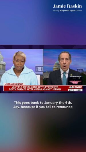 Jamie Raskin Instagram - Since January 6th, 2021, threats of violence and retaliation have become standard operating procedure in Trump’s GOP.

As House Republicans cannibalize each other, the lingering group of moderates now find themselves targets of the GOP’s own vindictive wrath.