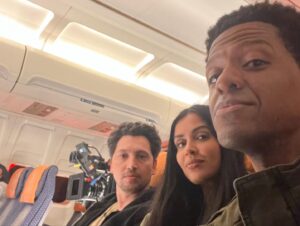 Jared Grimes Instagram - Montego Airways flow 🙌🏾💙✈️ #behindthescenes #manifestnetflix #manifestfinalseason #manifesters #flight828 #actorslife