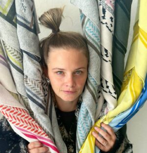 Jasna Fritzi Bauer Instagram - #lalaforever 

Fitting today was fun but im excited for winter to wear my favourite : the cashmere scarfs! @lalaberlin @leylapiedayesh #wearelala